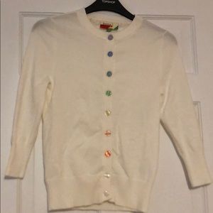 Women’s cardigan with rainbow buttons 🌈